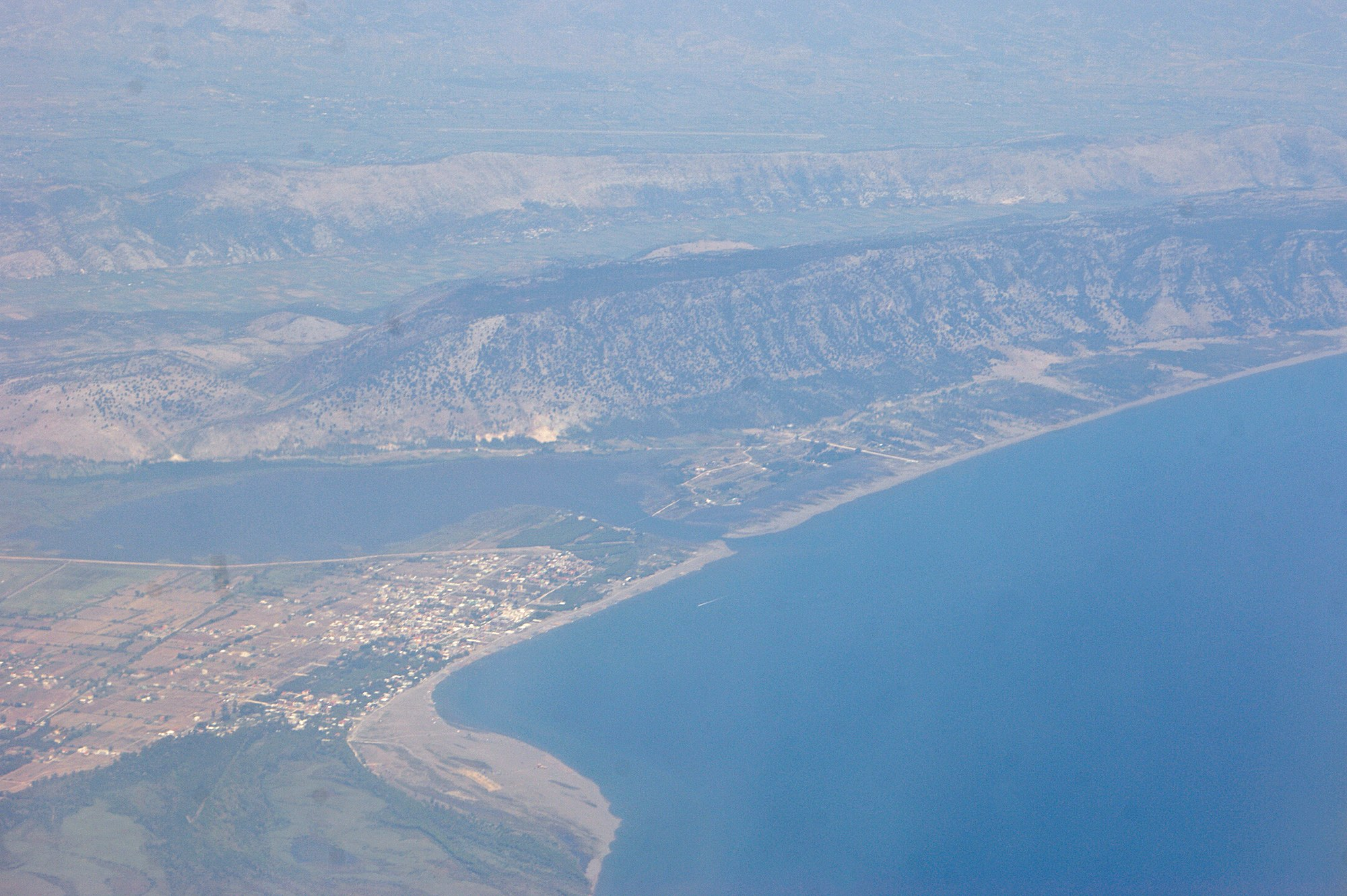 Velipojë and Rrjoll coastline, regional aerial photograph